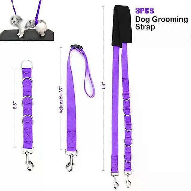 Unbrand Pet Grooming Strap Set Dog Leash Solid Dog Chain Dog Collar Bath Supplies Grooming RopePet L