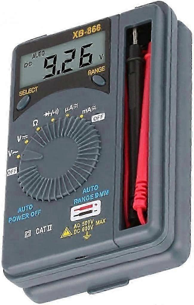 XB866 Digital multimeter, Portable, Handheld LCD Automatic Range, AC and DC Ammeter, Voltmeter (Without Battery)