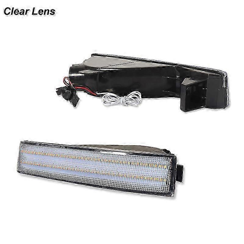 Be suitable for 2pcs Front Bumper Sequential Amber Turn Signals Lights Assembly For Honda Prelude White LED as Parking Light DRL 92-96
