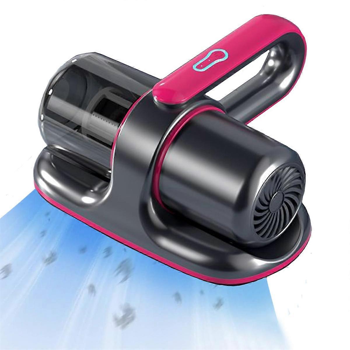 Ultraviolet household wireless mite removal machine strong suction small vacuum cleaner sterilization and mite removal artifact - rose red - standard 