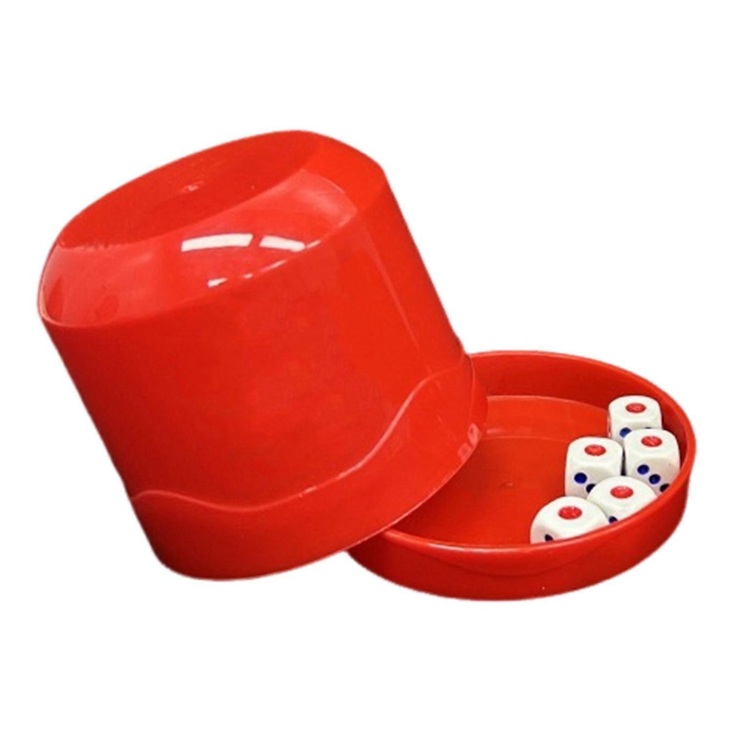1 Set Dice Cup with Base 5 Dot Dice Heavy Duty Manual Shaker Cup Adults Family Night Bar Party