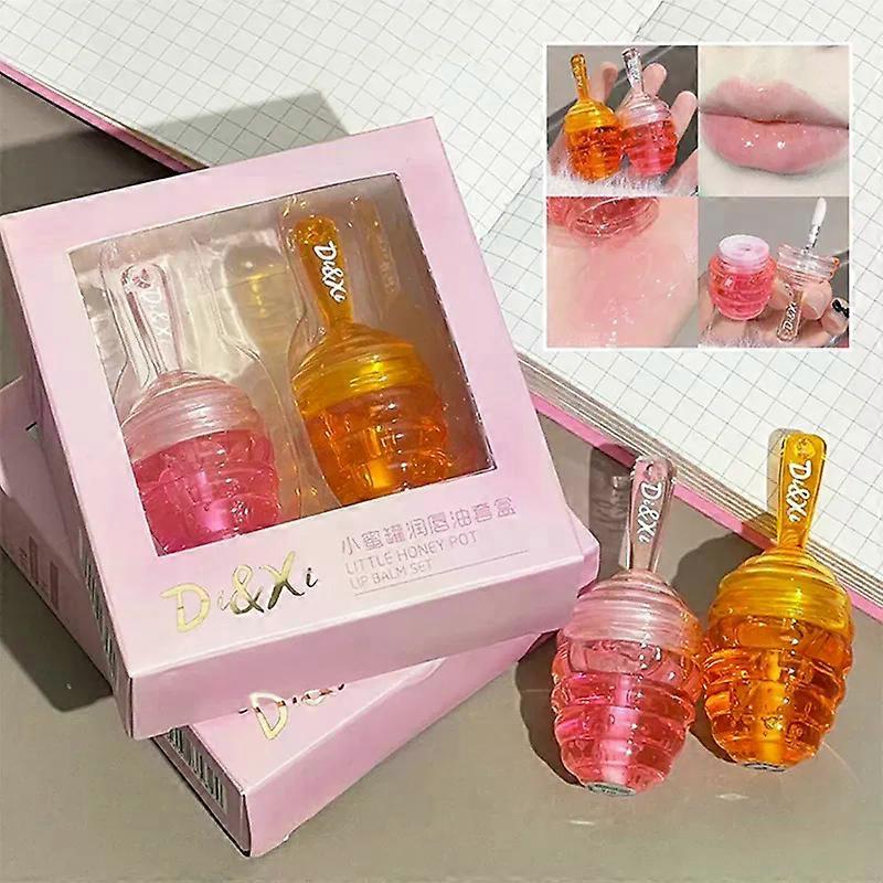 Small Honeypot Lip Oil Ενυδατικό και ξεθωριασμένο μοτίβο χειλιών Water Lip Balm Dudu Lips