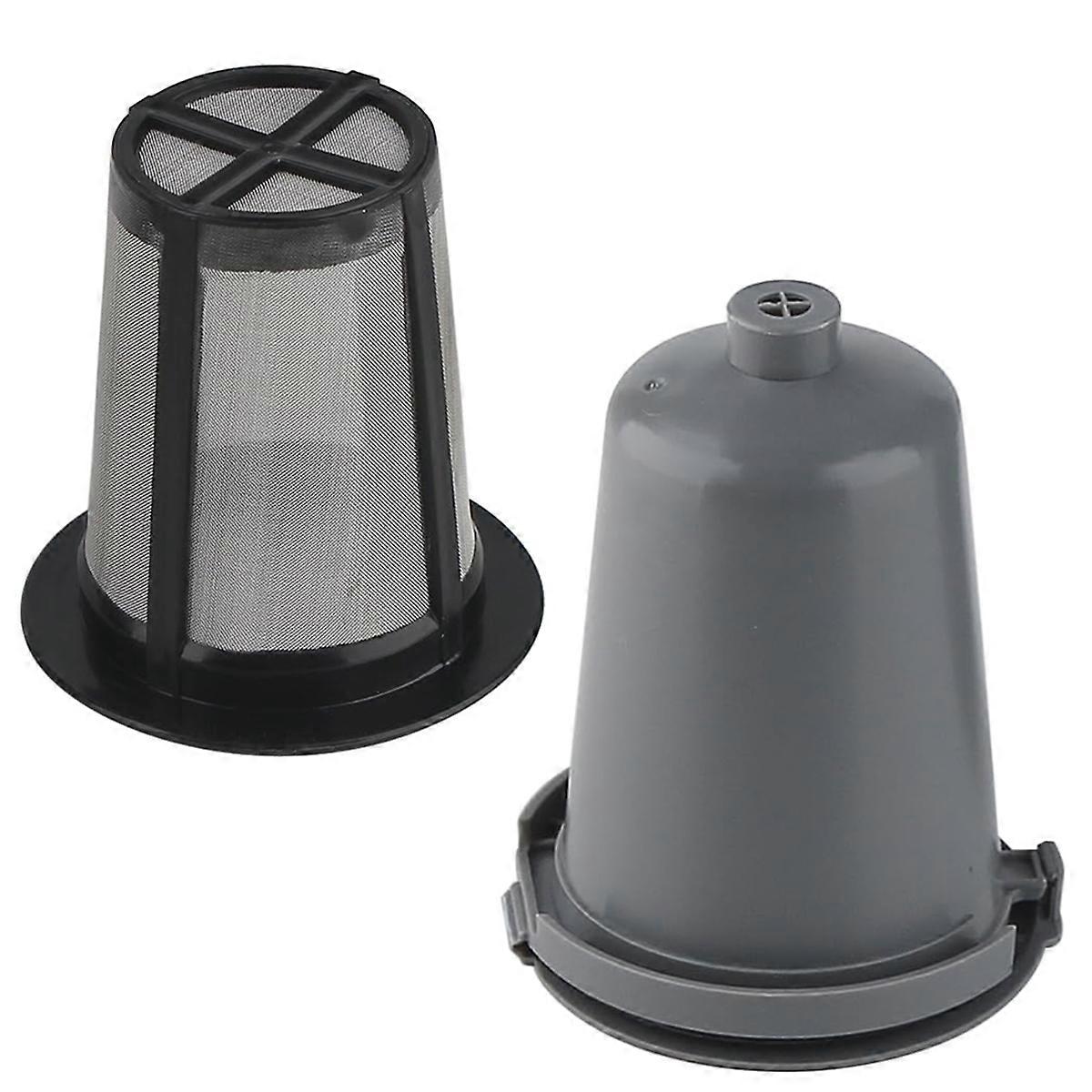 Replacement Parts 2pcs Grey Reusable Filter Cup, Compatible for Single Coffee Makers