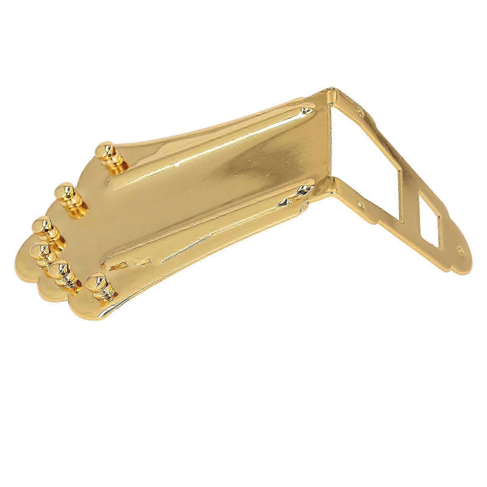 6 Strings Solid Metal Trapezoidal Guitar Tailpiece for Archtop Replacement A