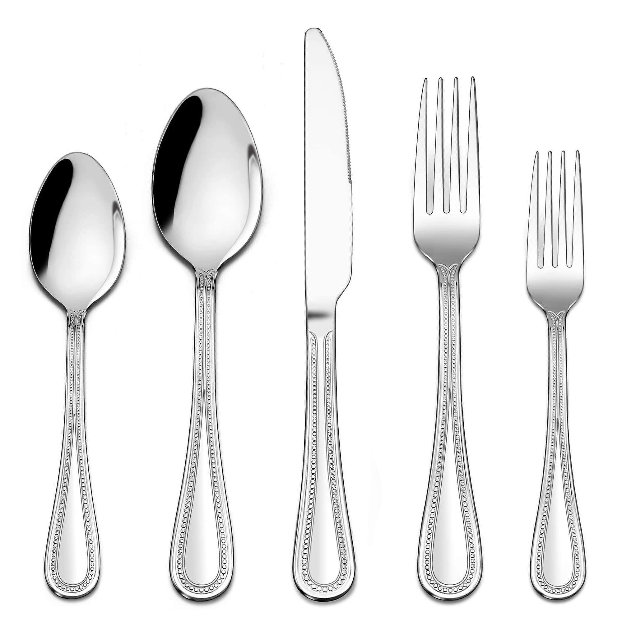 30 Piece Stainless Steel Silverware Set for 6 | Durable Flatware for Home Kitchen & Restaurant Dining