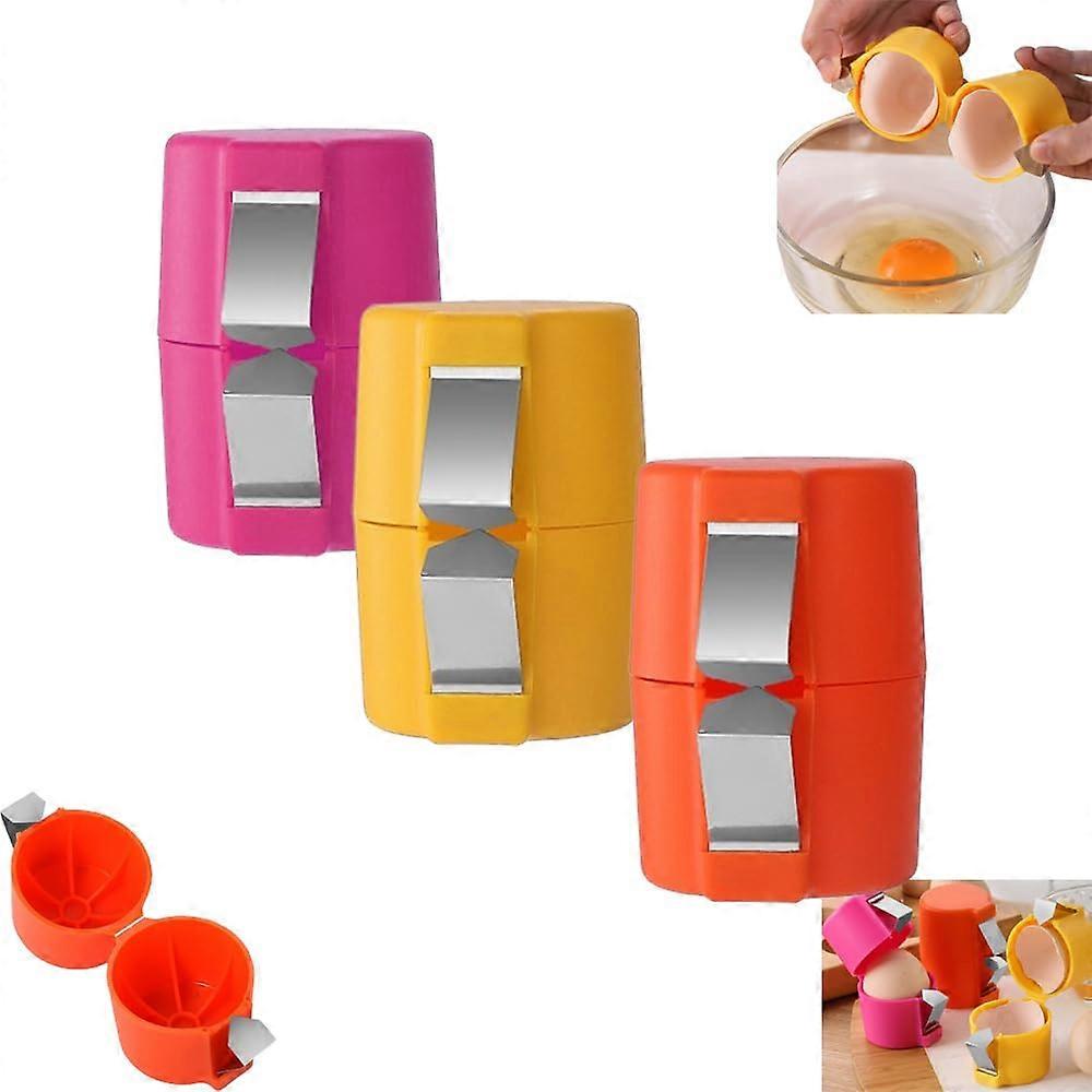 3 pcs Egg Shell Opener and Cracker Tool Upgrade Kitchen Gadget Cube Separator for Raw Eggs Mix Size