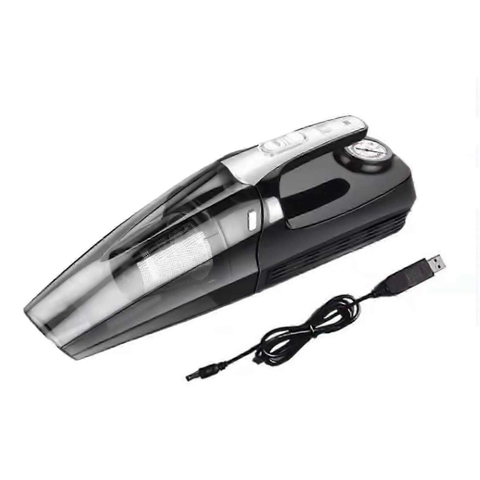 Car Vacuum Handheld Cleaner,Tire Inflator For Car,12V Auto Shut Off Compressor With Led Light,4 In 1 Portable Vacuum Cleaner With Pump