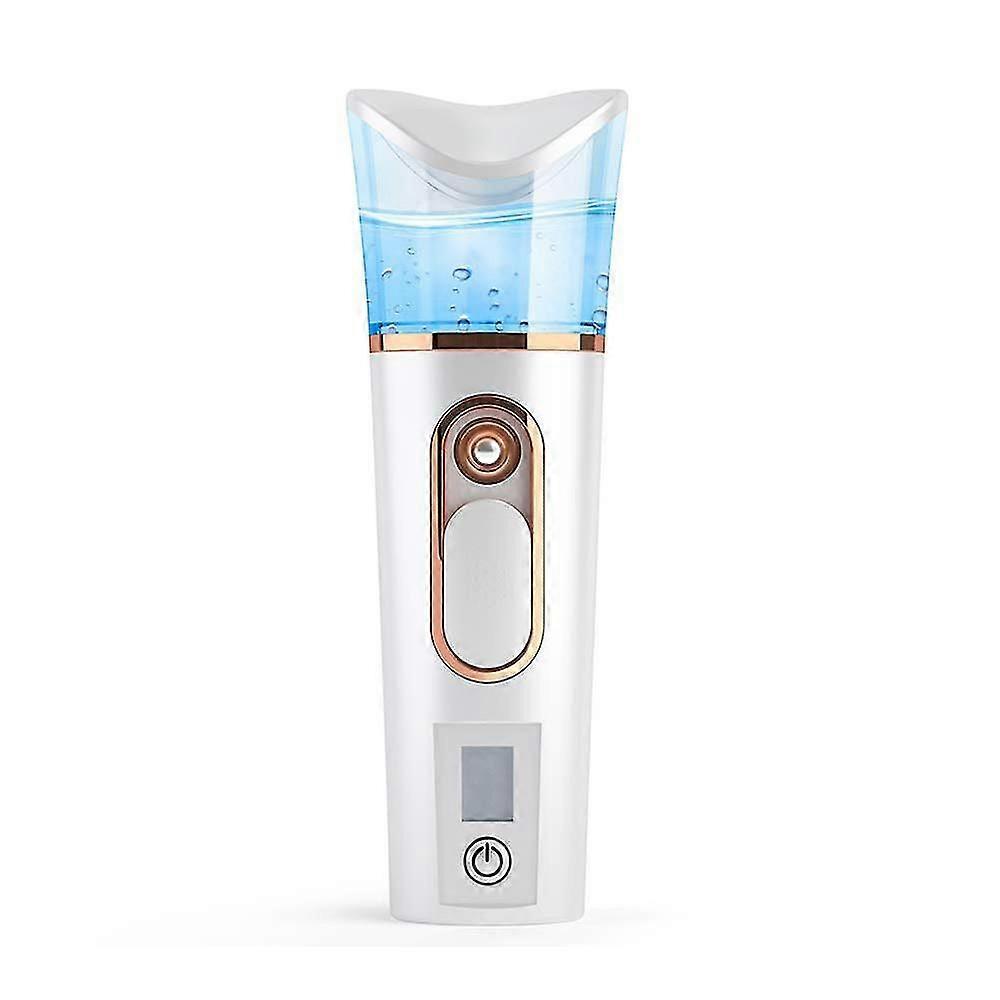 Portable Mini Nano Mist Sprayer & Skin Moisture Analyzer - USB Rechargeable Hydration Tester for Skincare
