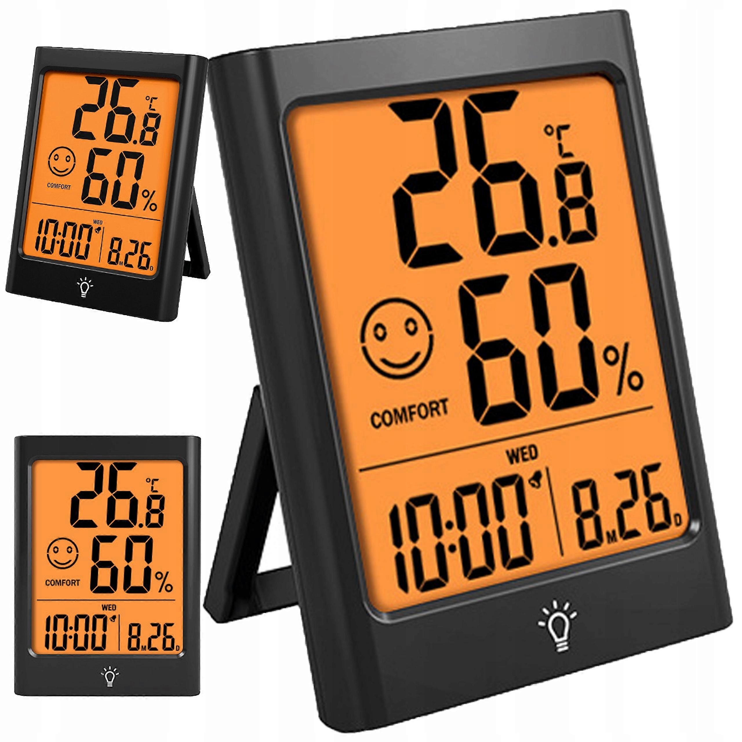 מדחום שעון תחנת מזג אוויר אלקטרונית מד לחות Meteo מגנט אזעקה