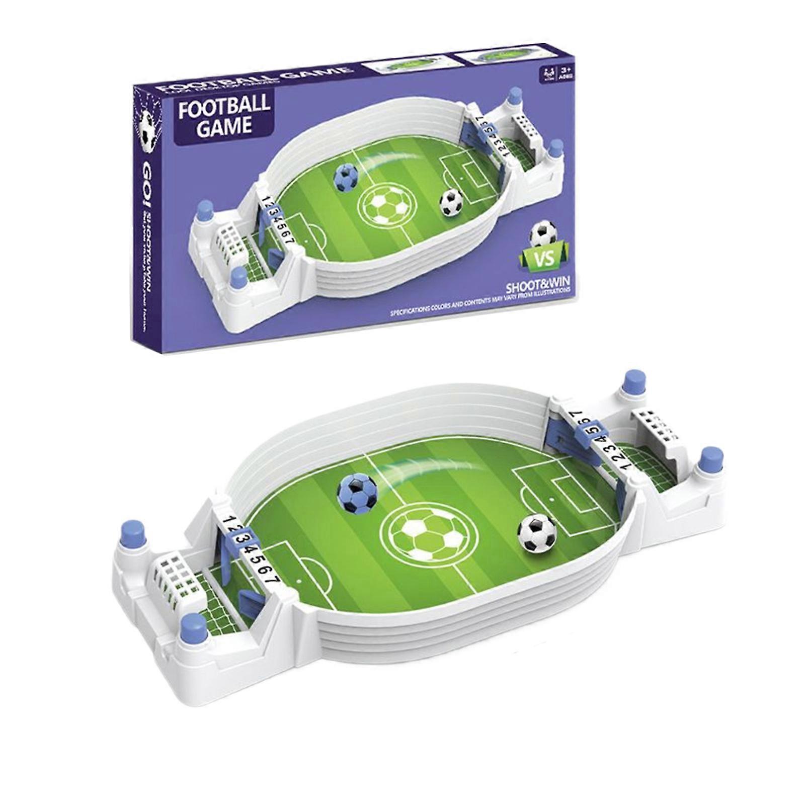 Mini Tabletop Soccer Game with 2 Footballs Realistic Interactive Desktop Football Game Board for Gathering Entertainment White
