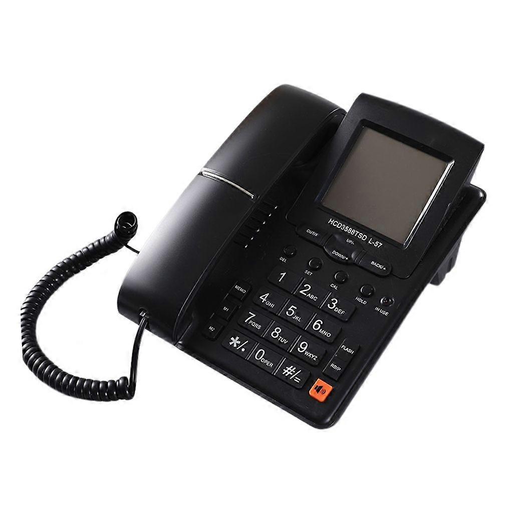Corded Landline Phone DTMF/FSK Two-line OperateMute/ LCD Display/Pause/Hold/Flash/Redial/Hands Free/Calculator Telephone