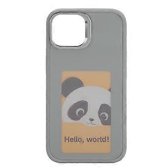 Smart NFC Ink Case TPU APP DIY Screen Projection Cover with Aluminum Lens Frame Plush Lining for 15 Cell Phone