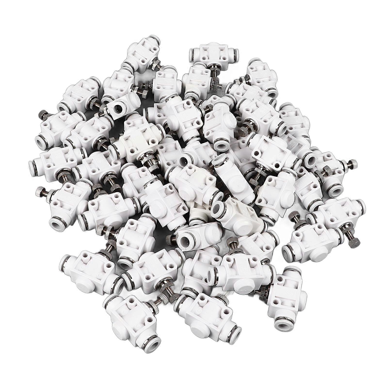 50Pcs Air Flow Control Valve Straight Regulator Controller Air Hose Fitting Connector for Machine