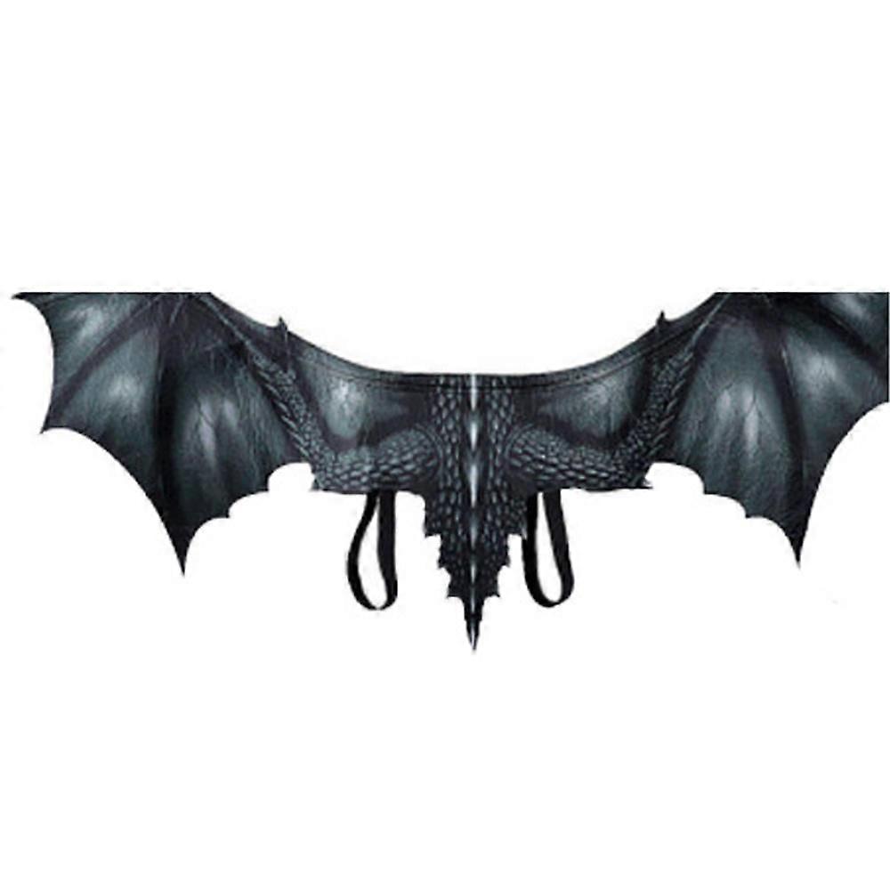 1Pcs Lizard Leash, Leather Wing Chest Strap For Climbing Petsblack