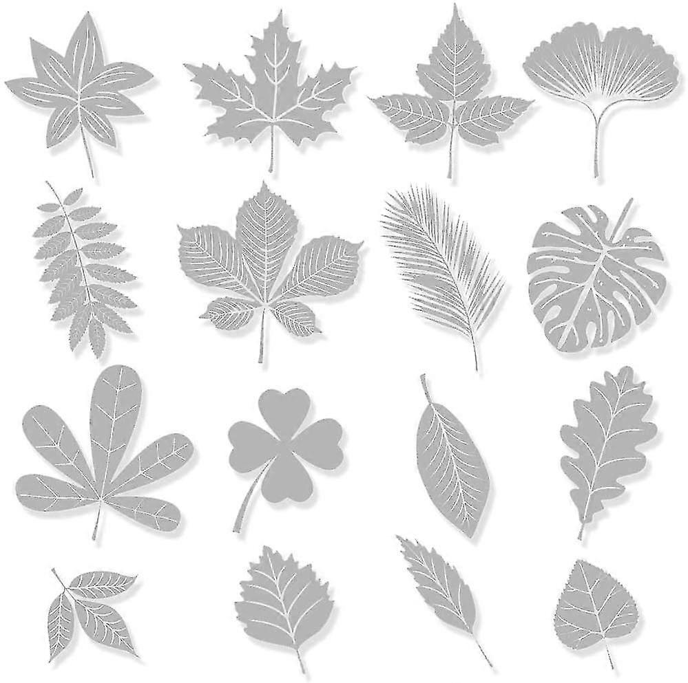 48 Pieces White Anti-collision Window Stickers Window Stickers Warning Stickers Glass Decoration In Leaf Shapes
