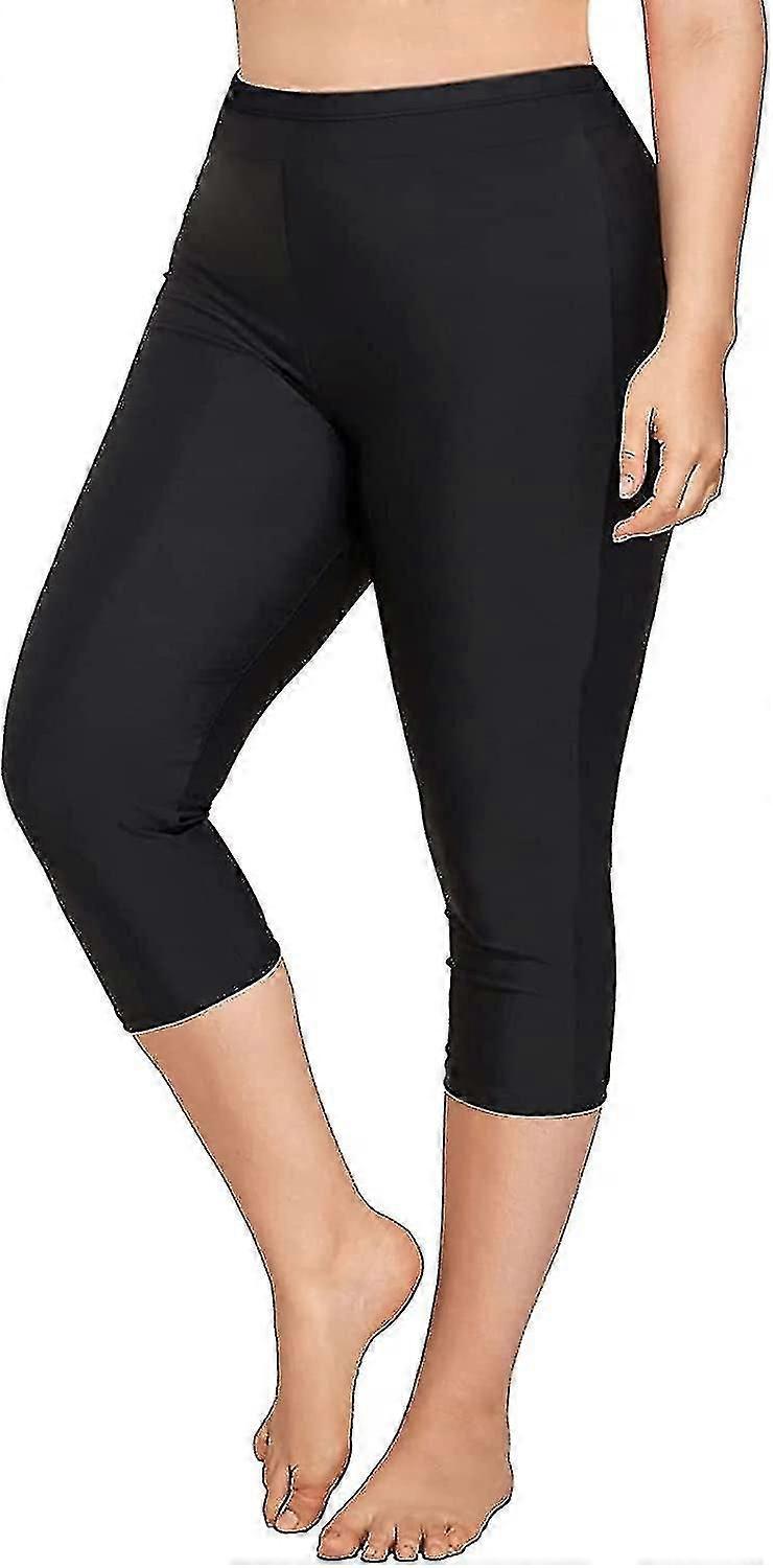 Nők Plus Size Úszás Capris Hosszú úszónadrág Magas derekú úszónadrág Haskontroll Úszás Leggings_cc