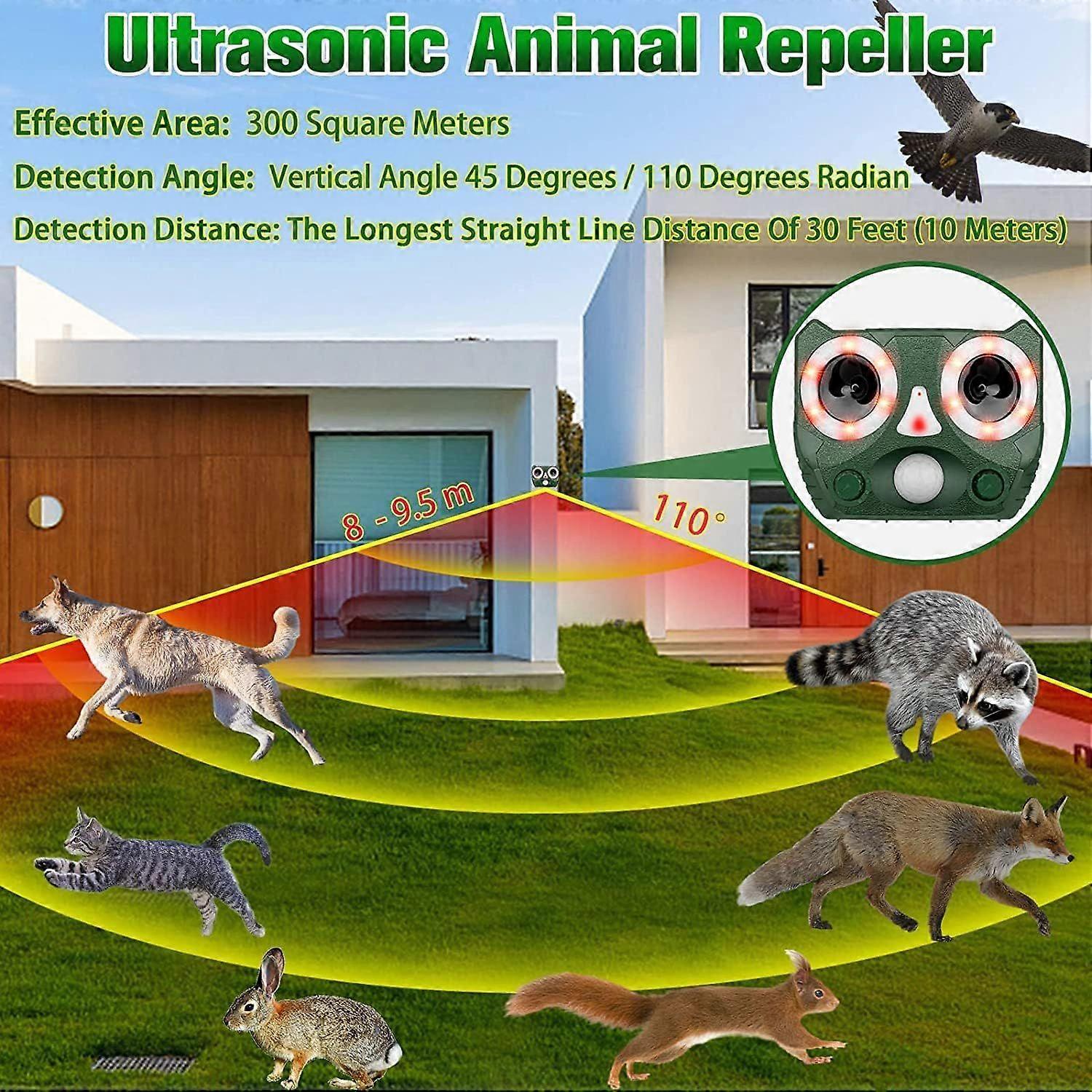 Solar powered animal repeller cat repeller