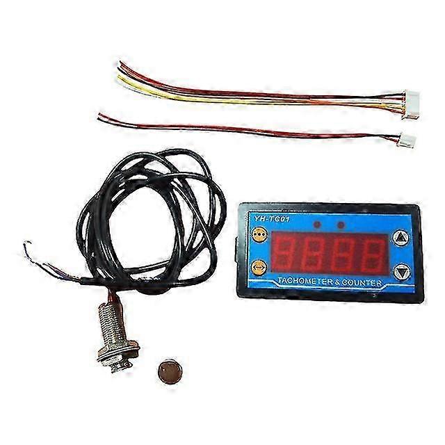Yh-tc01 Dc 9-24v 5a digitale toerenteller 4 bits hoge precisie led snelheidsmeter hal proximity switch sensor motor snelheidsmeter