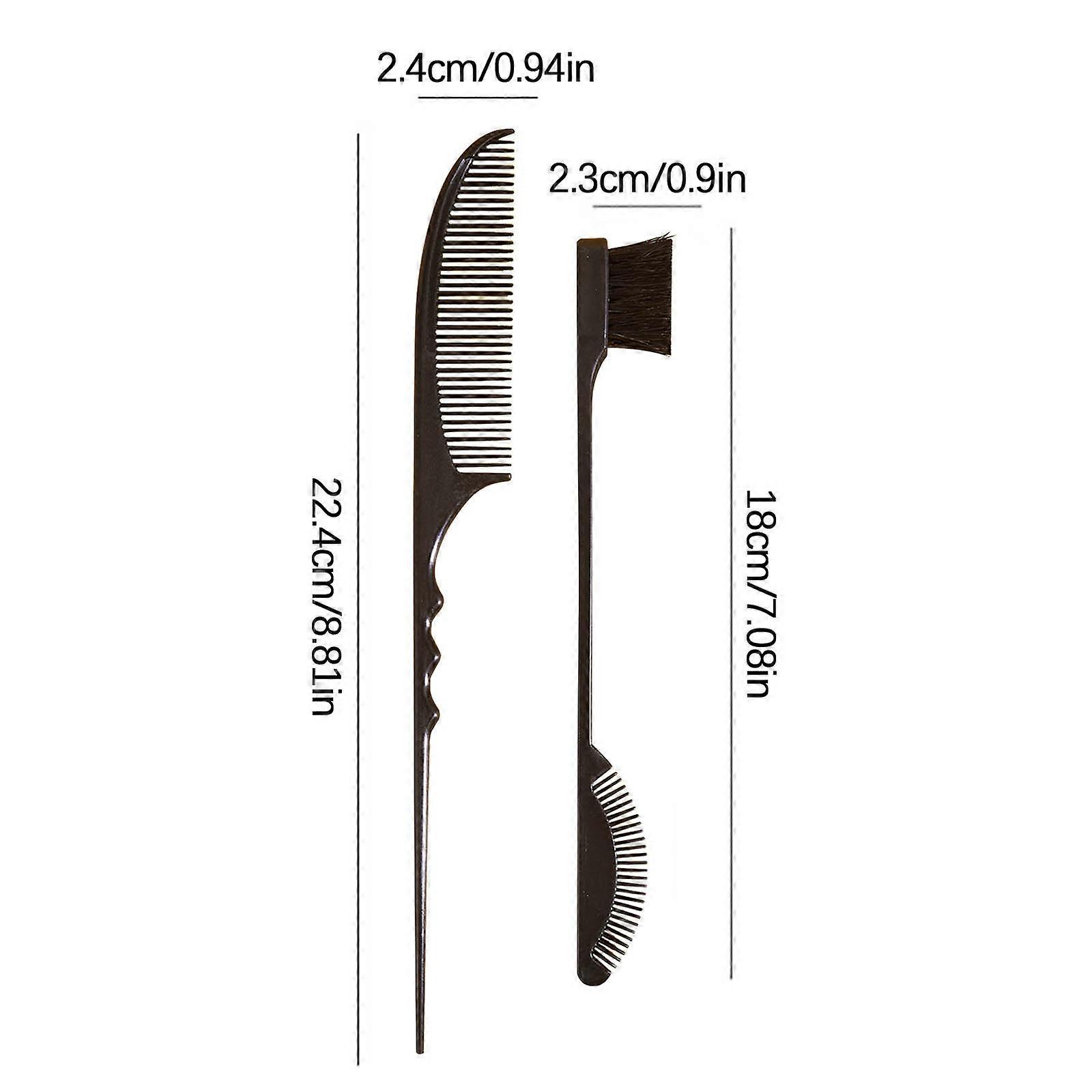 Coiled Hair Tip Comb Hand Push Ripple Comb Makeup Artist Set Styling Crescent Comb WU550