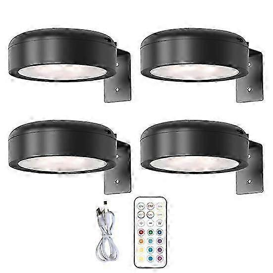 Wall-mounted Wireless Picture Light with Remote Control Dimmable Battery Operated Adjustable 13-Color RGB Painting Light