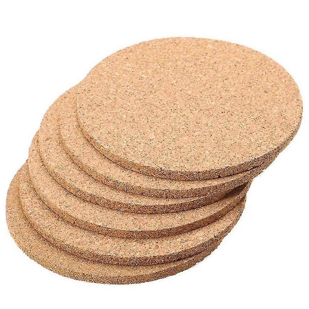 6Pcs Cork Coasters, Heat Resistant Scratch Resistant Table Pads for Kitchen Dining Office