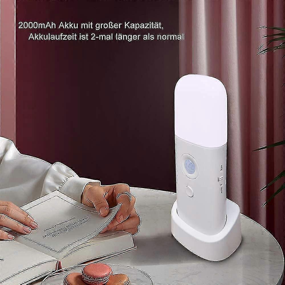 Rechargeable Adult Led Night Light, 2000mah Indoor Motion Sensor Lamp, 5-level Adjustable Brightness Very Suitable For Child And Baby (warm Lightwhite