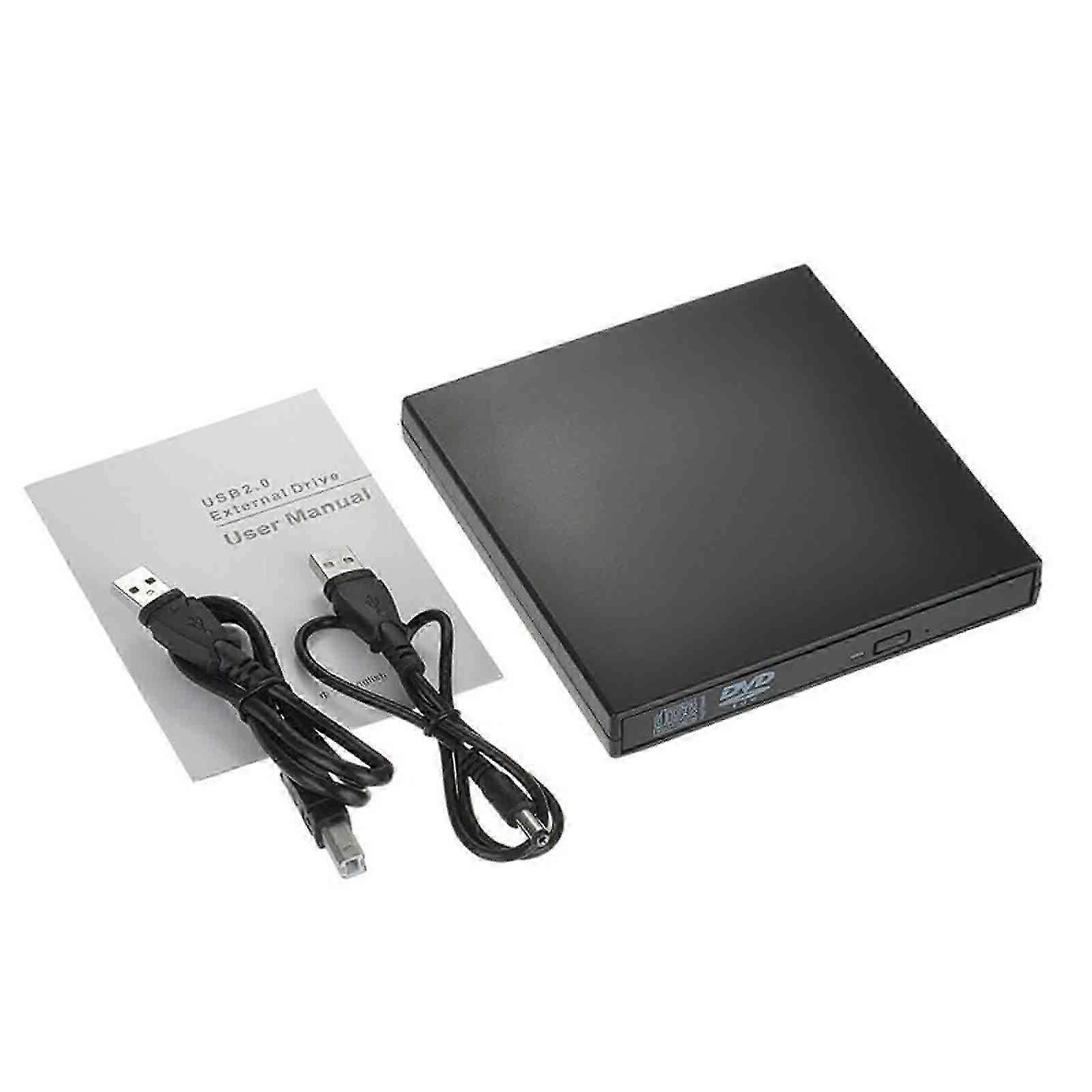 USB 2.0 ROM Disc Player Burner Reader External CD/DVD Drive for Laptop PC-Windows 7/8/10 New