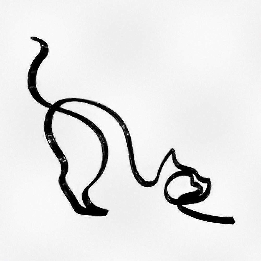 פסלון כלב מתכת מינימליסטי עכשווי לעיצוב הבית והחדר, קישוטי פסל אמנות מסוגננים