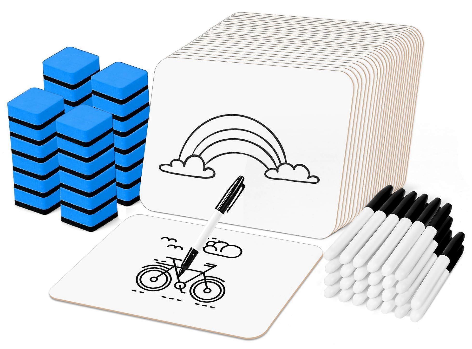 Dry Erase LapBoards, 26 Pack with Erasers and Markers