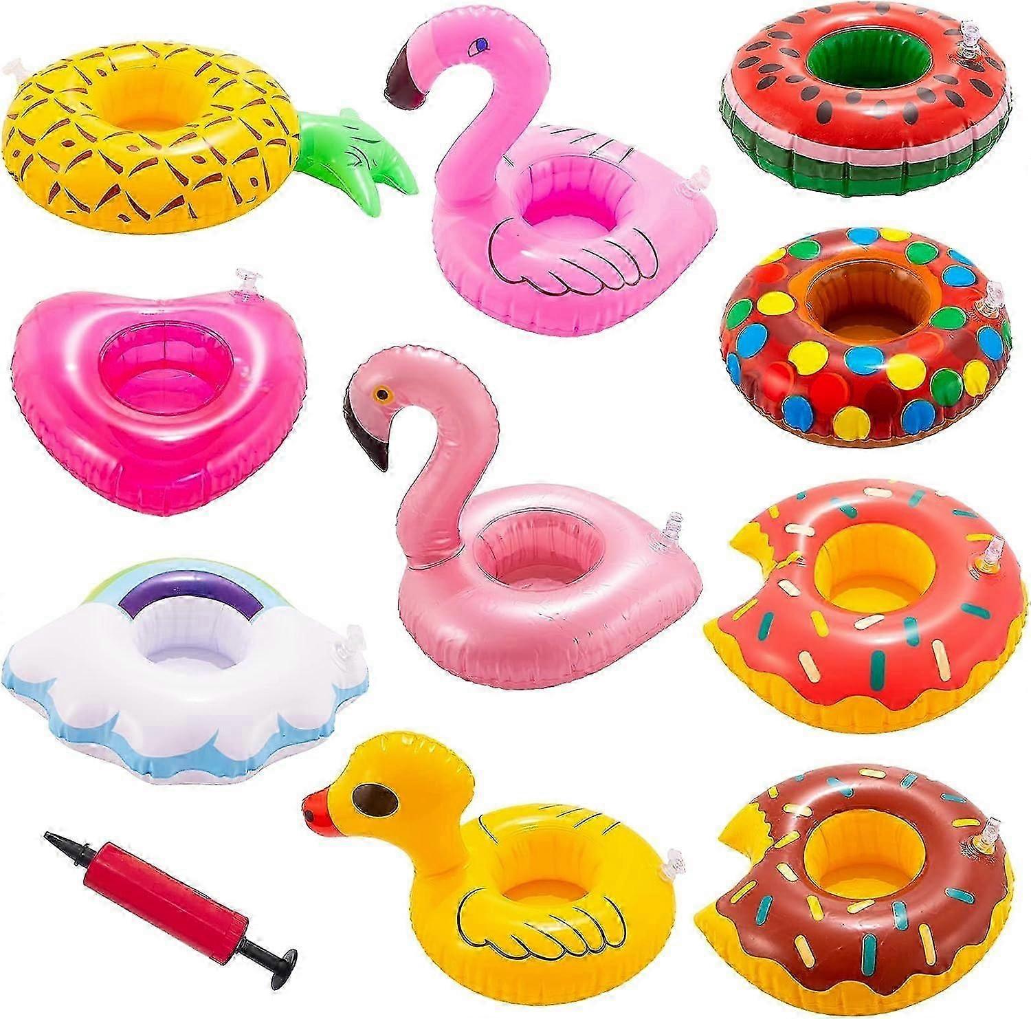 Inflatable Drink Holder Cute Pool Cup Holder Pool Float Accessories 10 Pack Inflatable Drink Holder