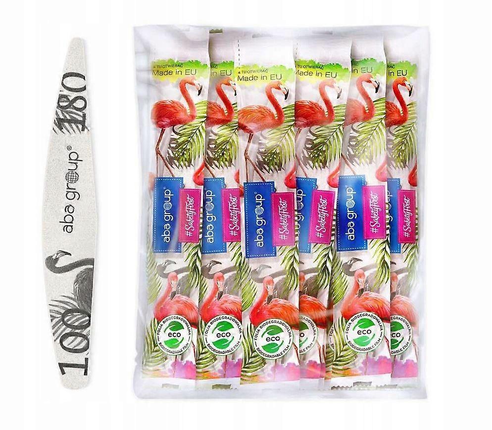 Aba Group SAFE PACKAGE Nagelfeile WINGS 100/180 STANDARD - FLAMINGO, 100 Stück