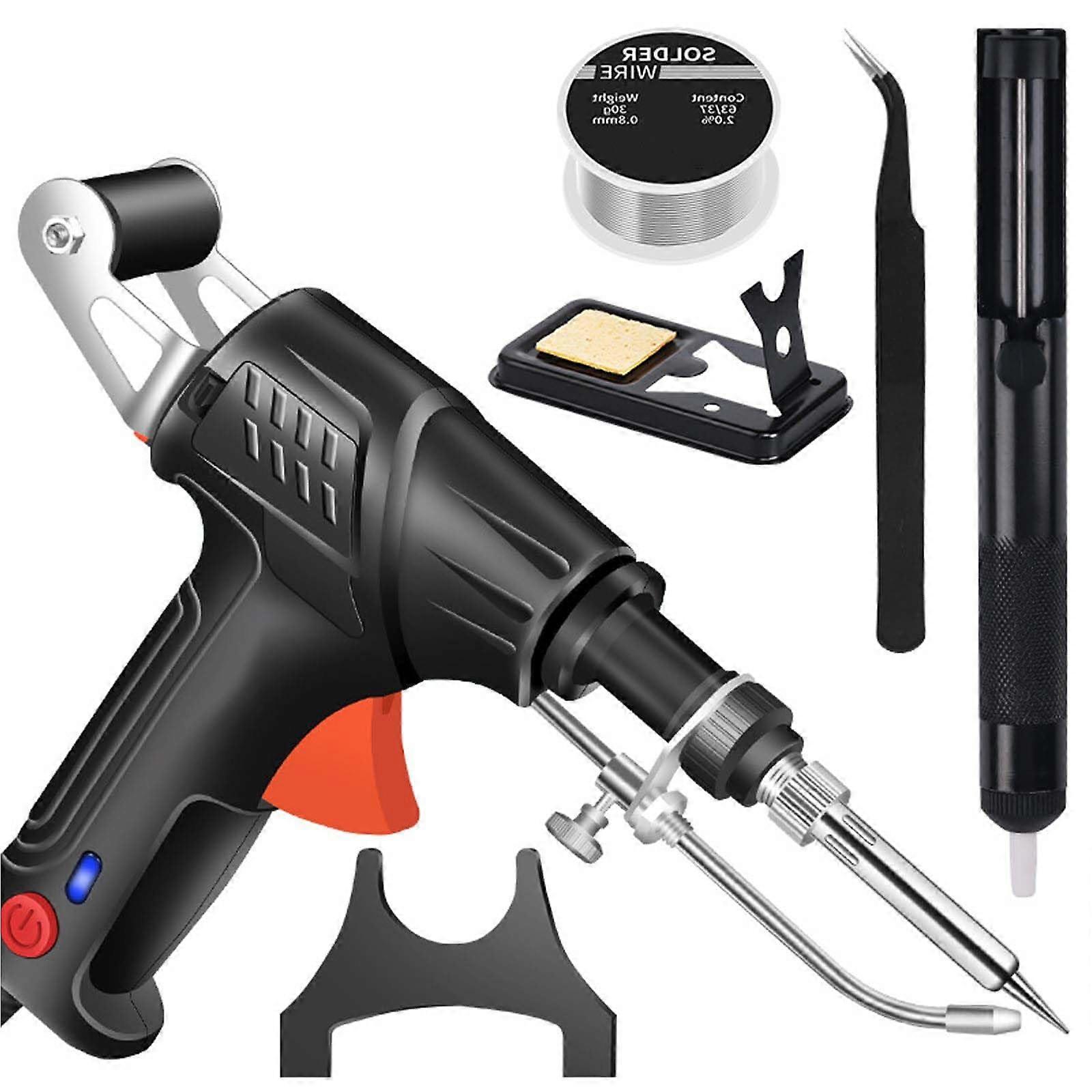 Internally Heated Industrial Laser Welding Tools, MultiFunction Soldering Iron Set (Black)