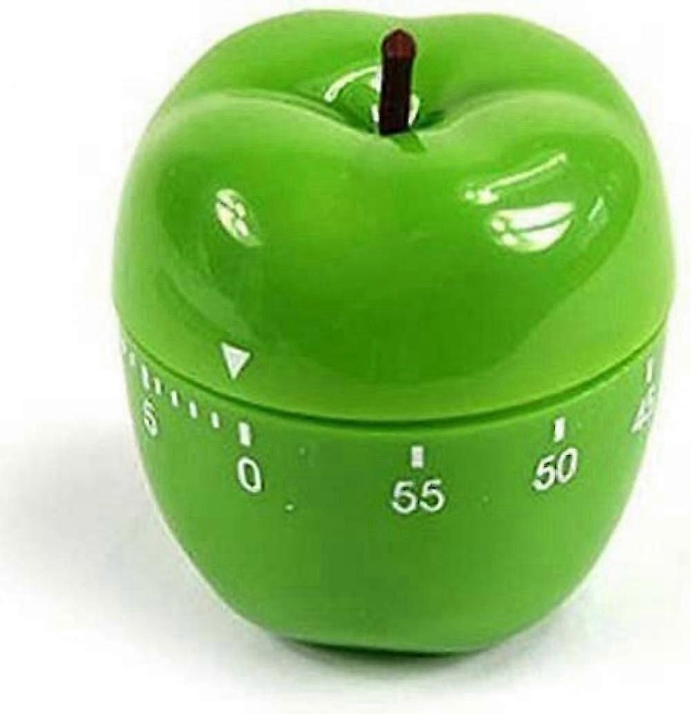 Mechanical Kitchen Timer,60 Minutes Fruit Vegetable Cartoon Timer Ringing Alarm.(Green)