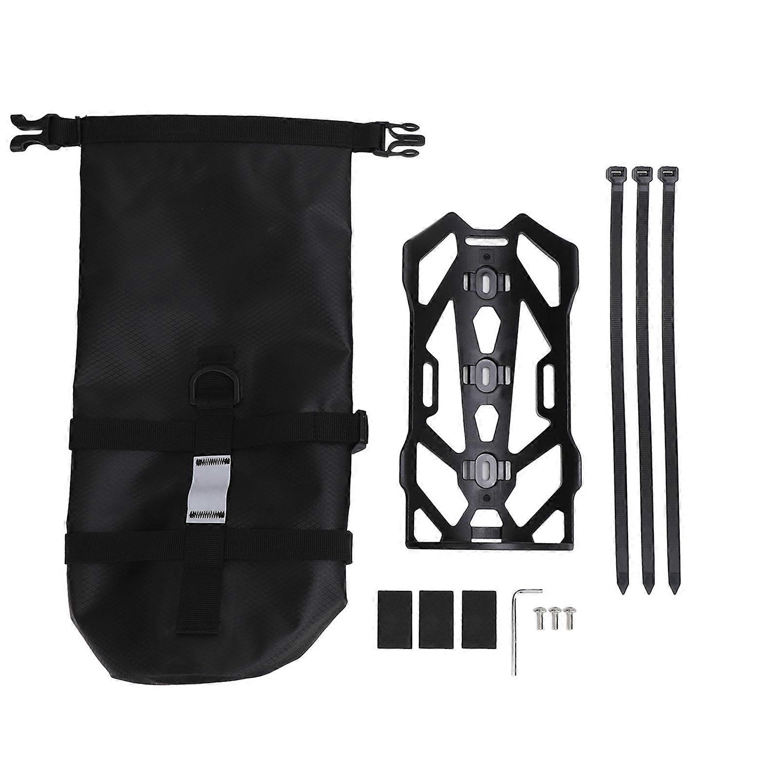 Bicycle Front Fork Bag Multipurpose Waterproof Reflective Stripe Lightweight Bike Front Insert Bag 5L Large Capacity