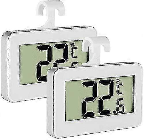 Fridge Thermometer 2 Pack - Waterproof Digital Freezer Room Thermometer SZRH