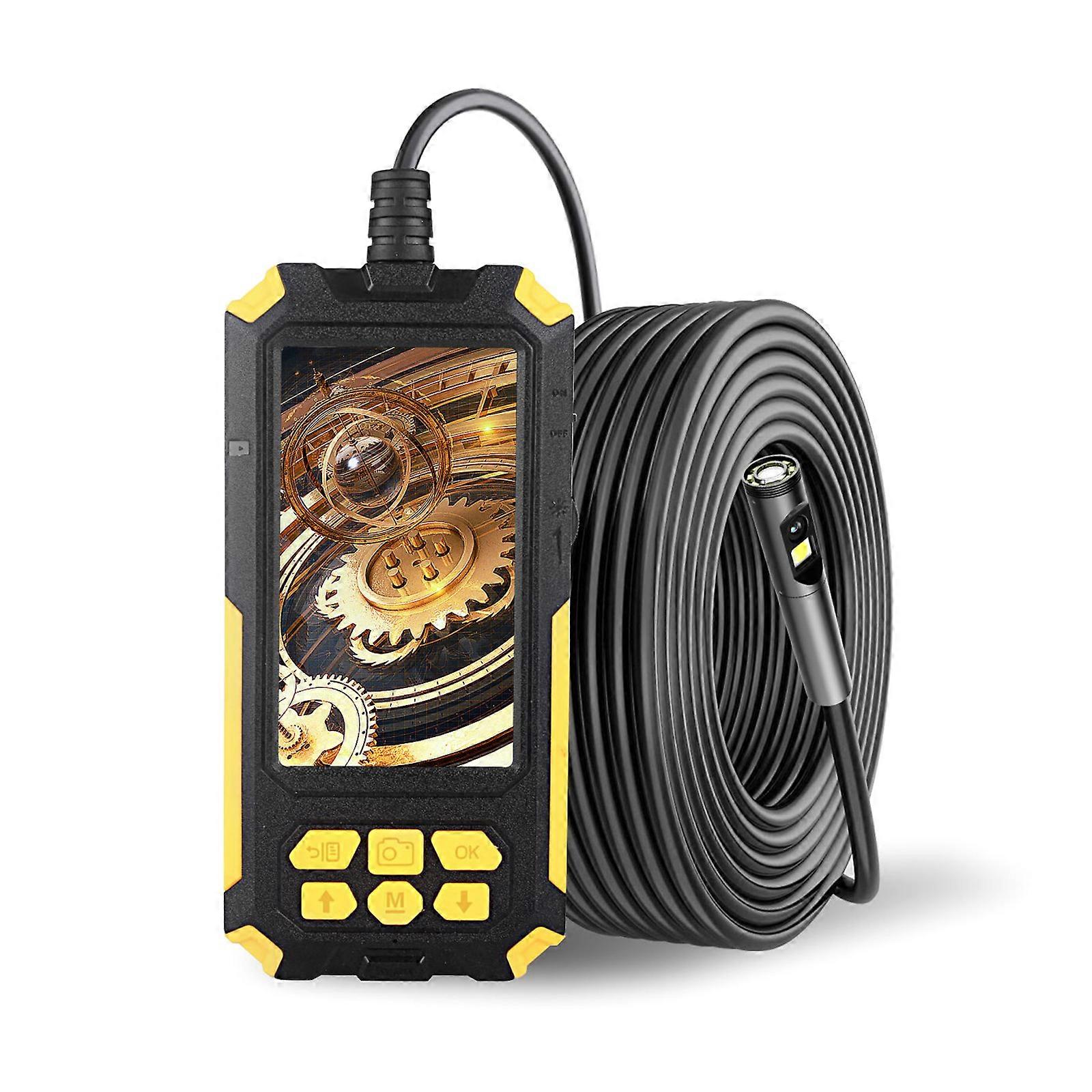 Industrial Endoscope, Borescope Inspection Camera, IP68 Waterproof Camera, Sewer Camera with 9 LED Light Multicolor