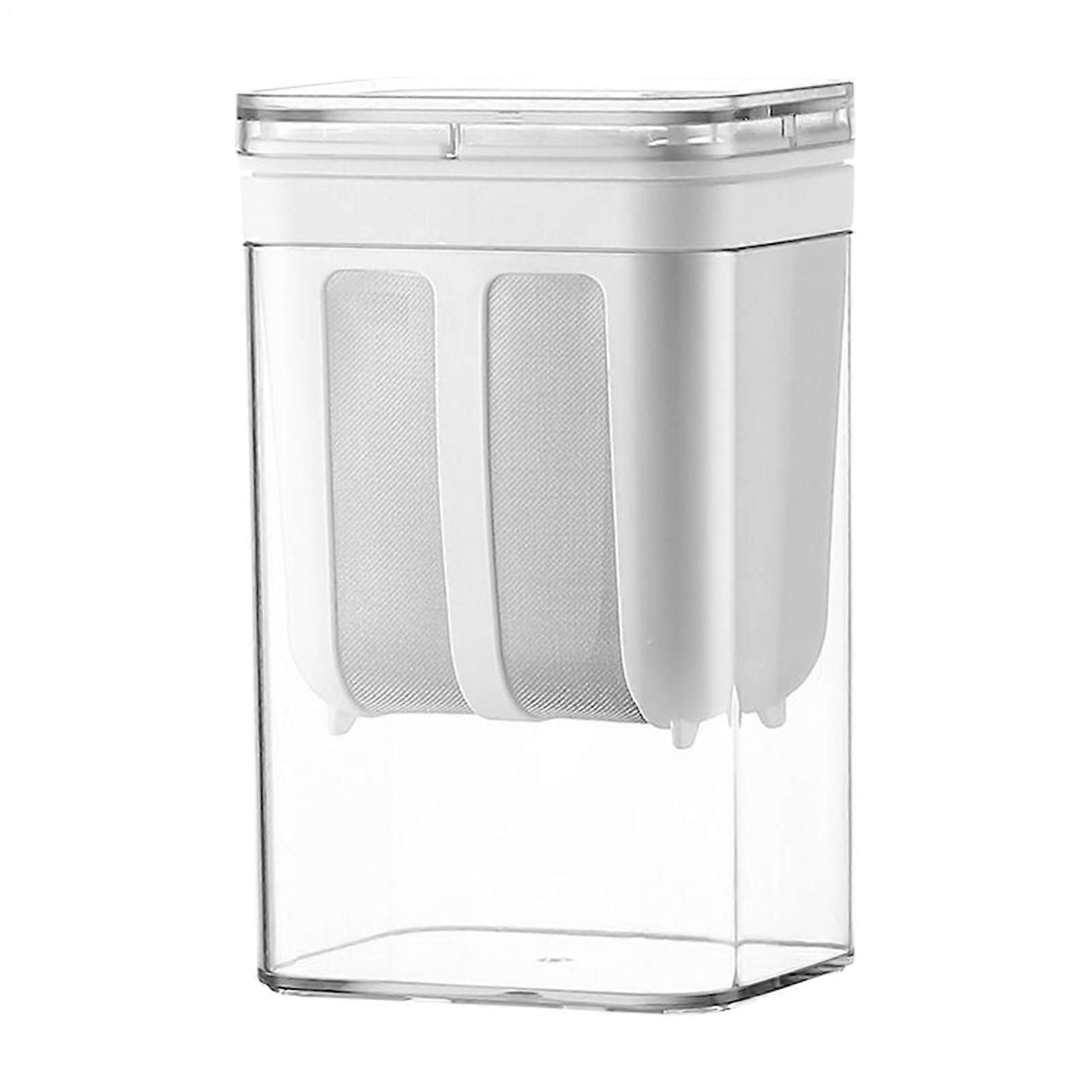 Yogurt sieve with lid, 1.8 liter finemeshed sieve  reusable filter cup with fine mesh bag for kefir, berries, coffee and soy milk