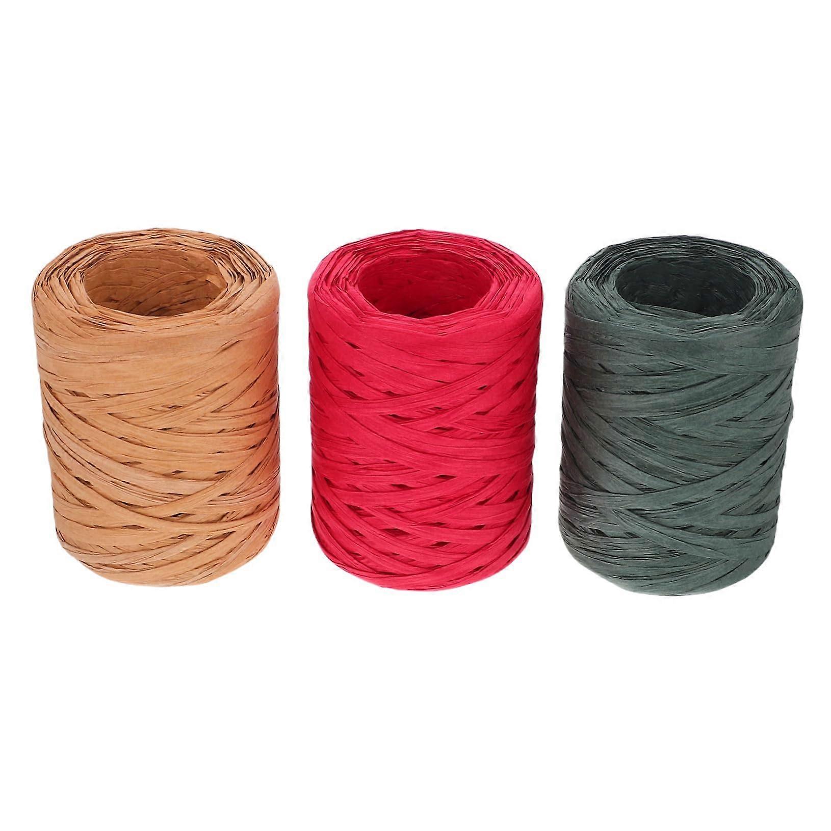 Elegant Christmas Ribbon Paper Twine For Gift Wrapping Green Silk Paper String Crafting