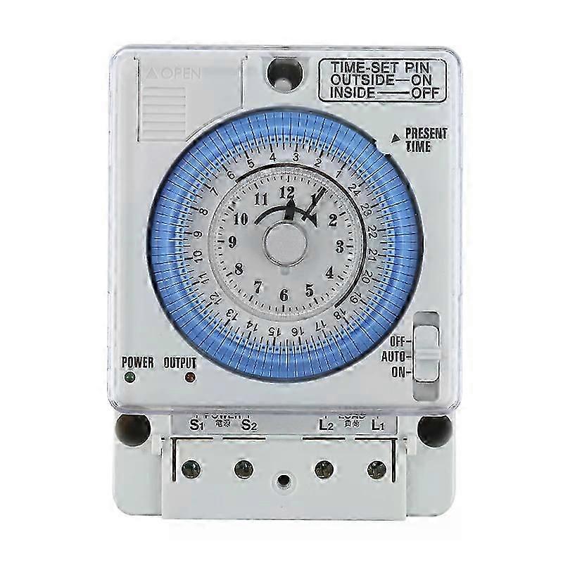 1/2/3pcs Manhua 24h 12vdc 15a Din Rail Timer Switch Tb35 Analog Time Control Switch Mechanical Time Controller