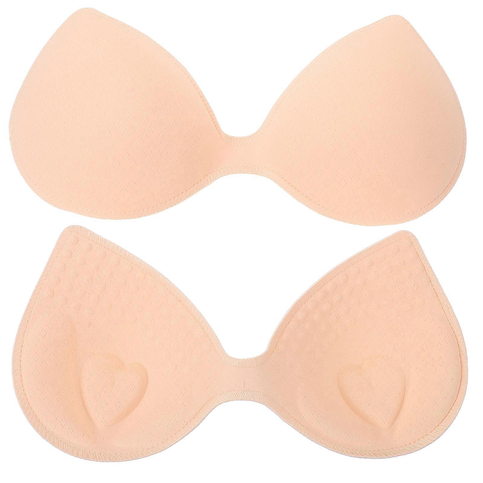 Washable Cotton Sports Pads Inserts for Active Women – Soft Sweat Absorbent, Removable, Natural Shape Deformation & Exposure Replacement Pads – 2pcs