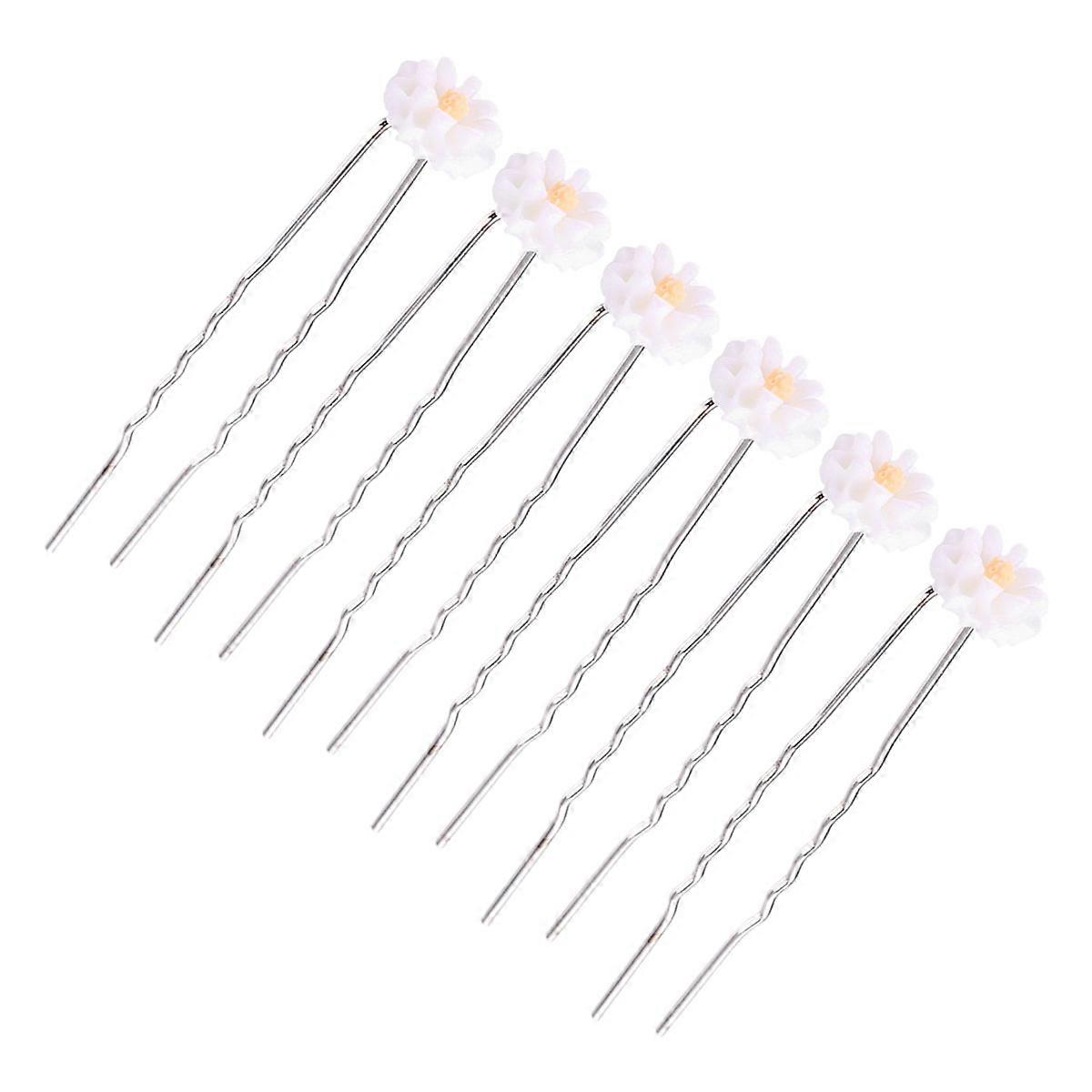 Elegant Daisy Hair Decorations,Secure U-Shaped Hold,Fashion Forward