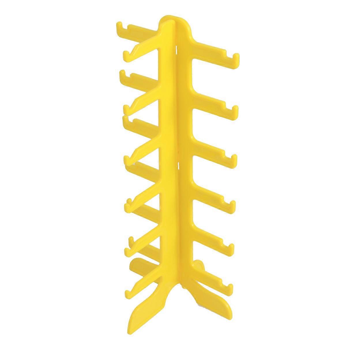 Plastic Sunglasses Rack Yellow Home Supplies Storage Multi-Layer 1Set