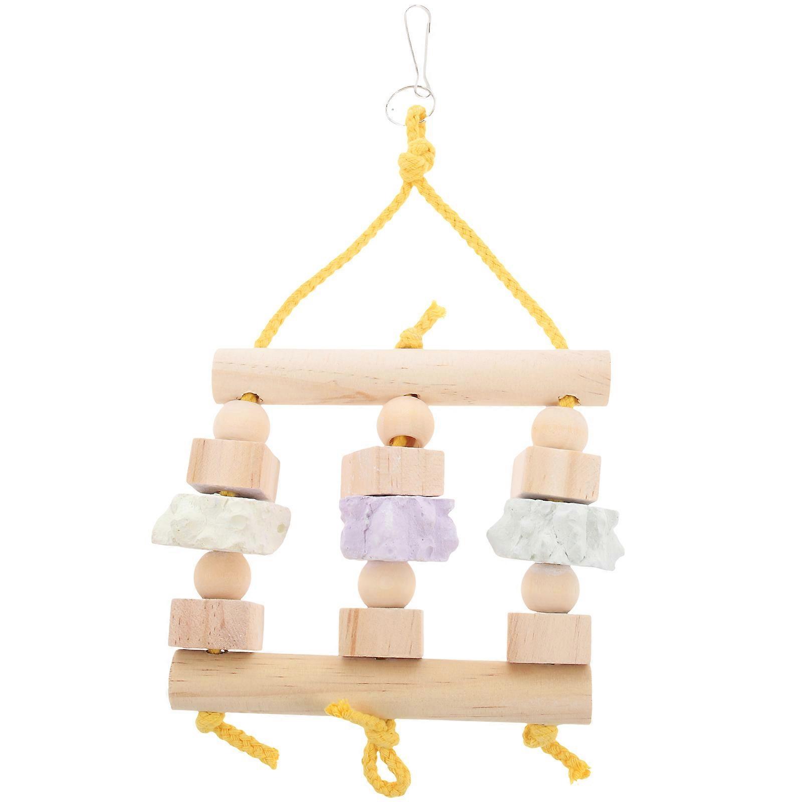 Hanging Parakeet Toy Small Bird Toys For Indoor Play Non-toxic Rubber Foraging 1 Set