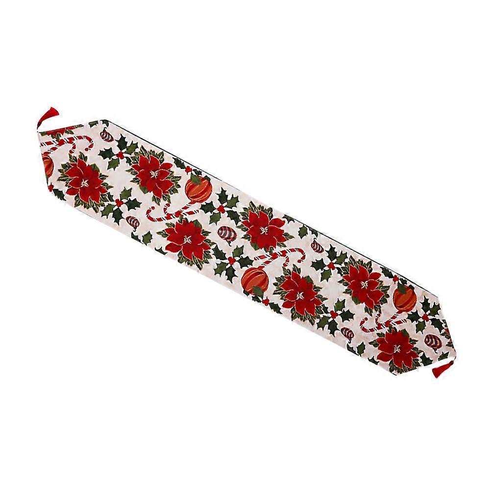 Table Runner Decoration Christmas Table Cover Multi 180x35cm Xmas Design Rectangular For Kitchen 1Pack