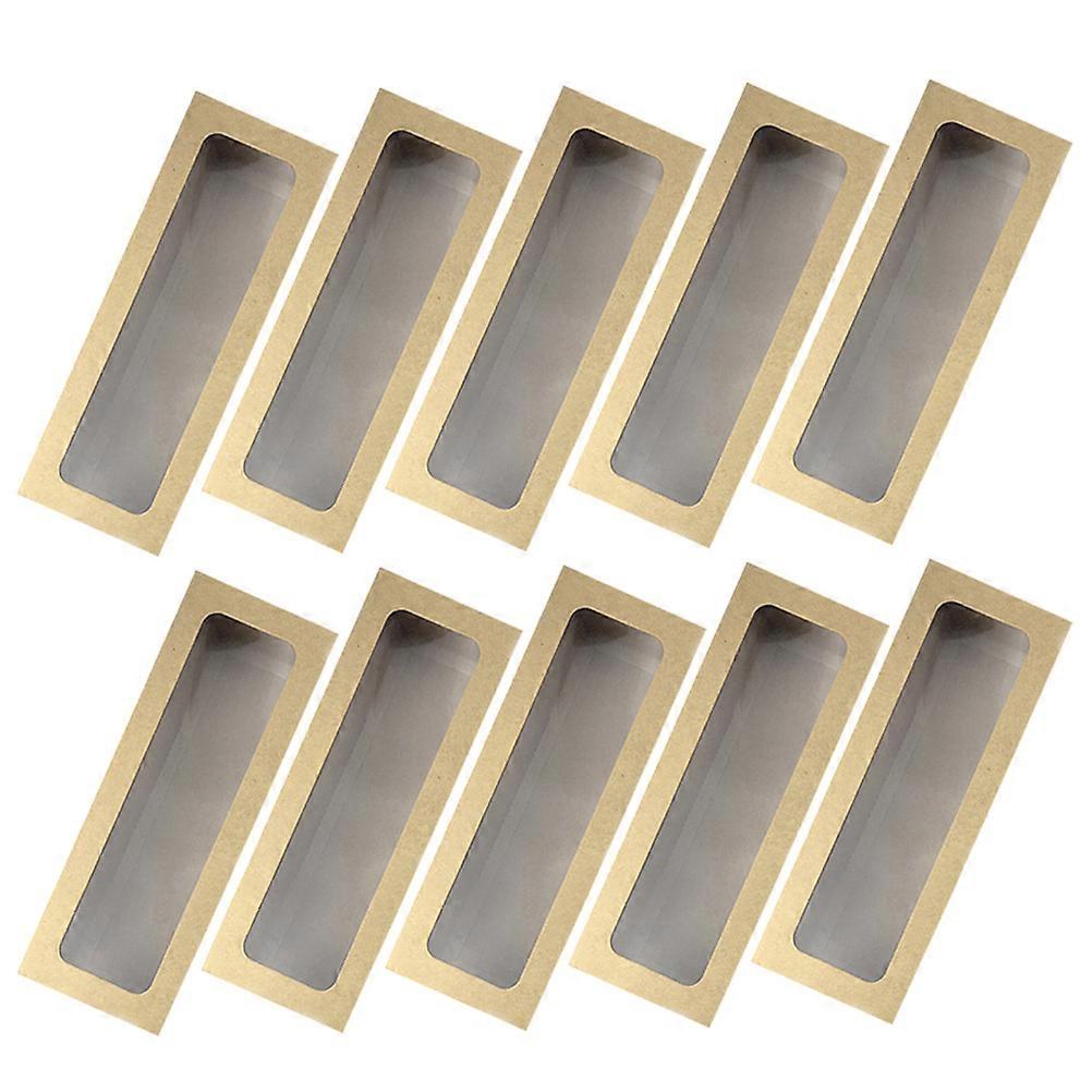 Dessert Box Clear PVC Window Rectangular Style For Cake And Pastry Storage Suitable For Baby Showers 10Pcs