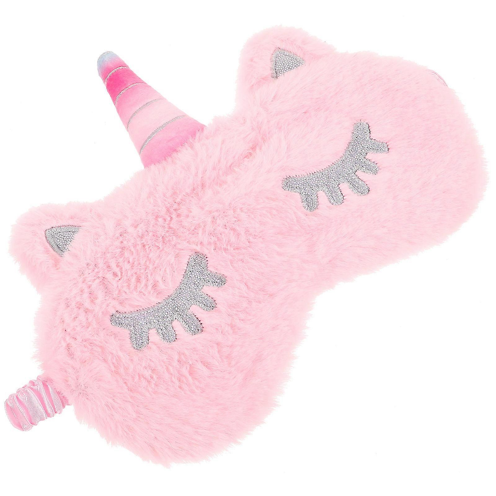 Unicorn Design Lightweight Plush Sleeping Mask for Travel, Work Naps – Comfortable Cover with Elastic Strap