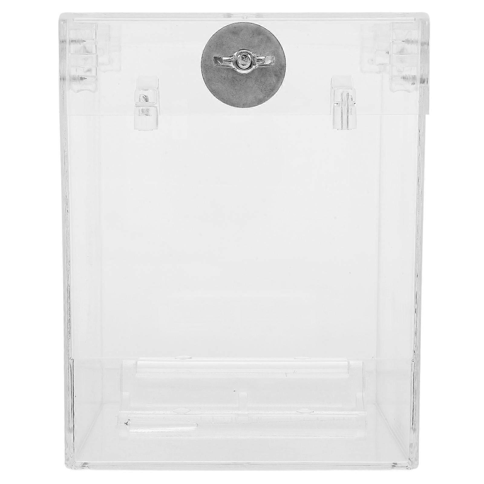 Pet Bird Bath Transparent Rectangular PVC Bathing Cleaning 1Pcs