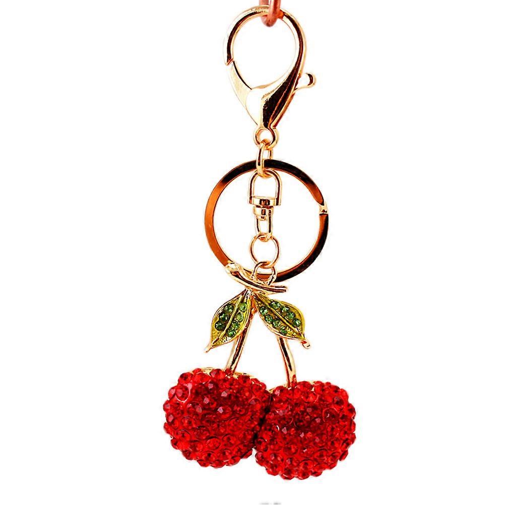 Red Cherry Keychain for Hanging Alloy Creative Handbag Decoration