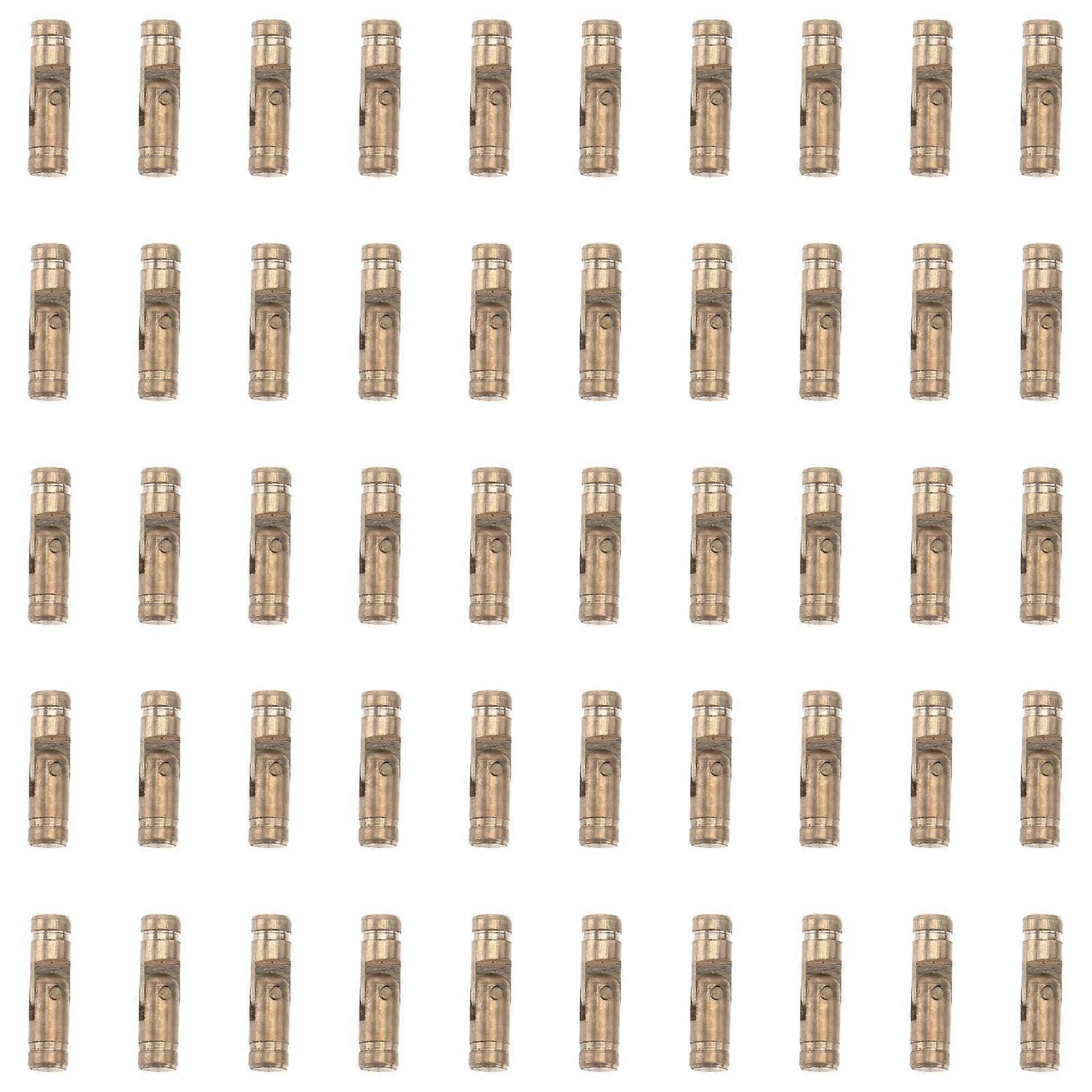 Box Hinges Woodworking Creative Metal Hinge Smooth Closing Action Yellow 50Pcs