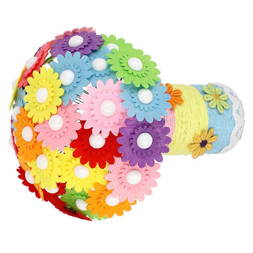 Flower Buttons Bouquet Making Kit Diy Handcraft Experience Assorted Color 20x10cm 1Pcs